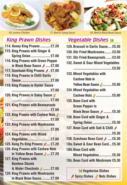 Menu of Kwong Ming, Chinese takeaway in Caerphilly