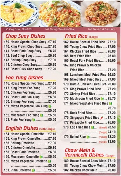 Menu of Kwong Ming, Chinese takeaway in Caerphilly